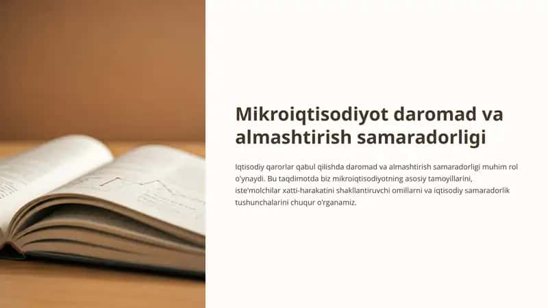Mikroiqtisodiyot daromad va almashtirish samaradorligi