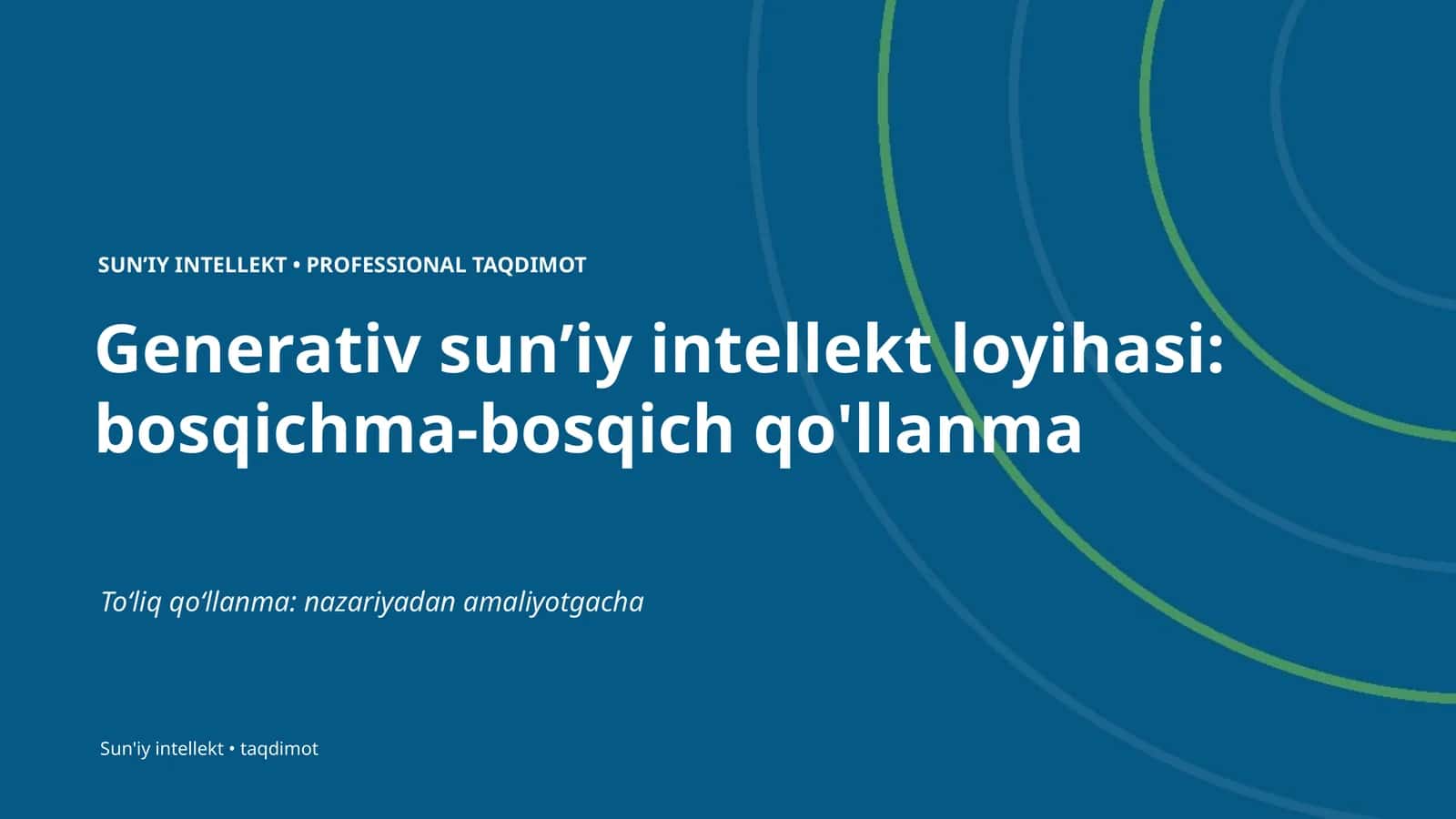 SUNʼIY INTELLEKT • PROFESSIONAL TAQDIMOT