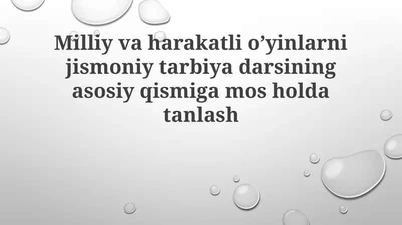 O'yinlarni Tanlash Mezonlari
