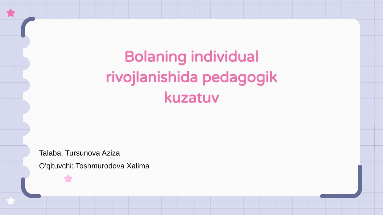 Pedagogik kuzatuv