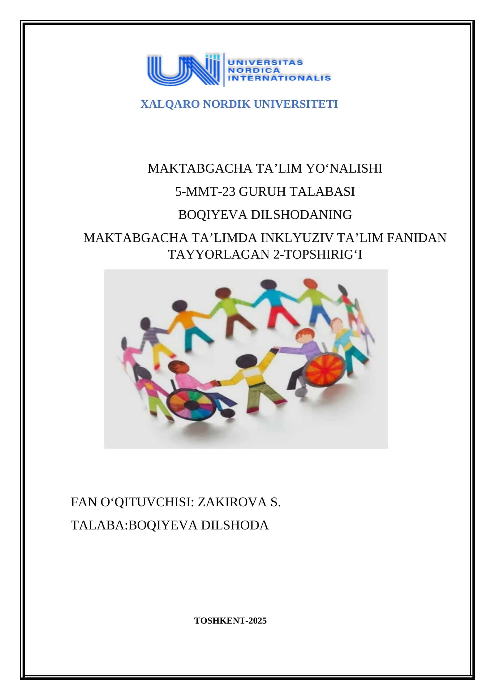 Inklyuziv ta’limda pedagoglar hamkorligi mazmuni