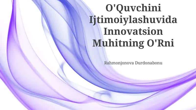 Innovatsion o'quv maydonlari
