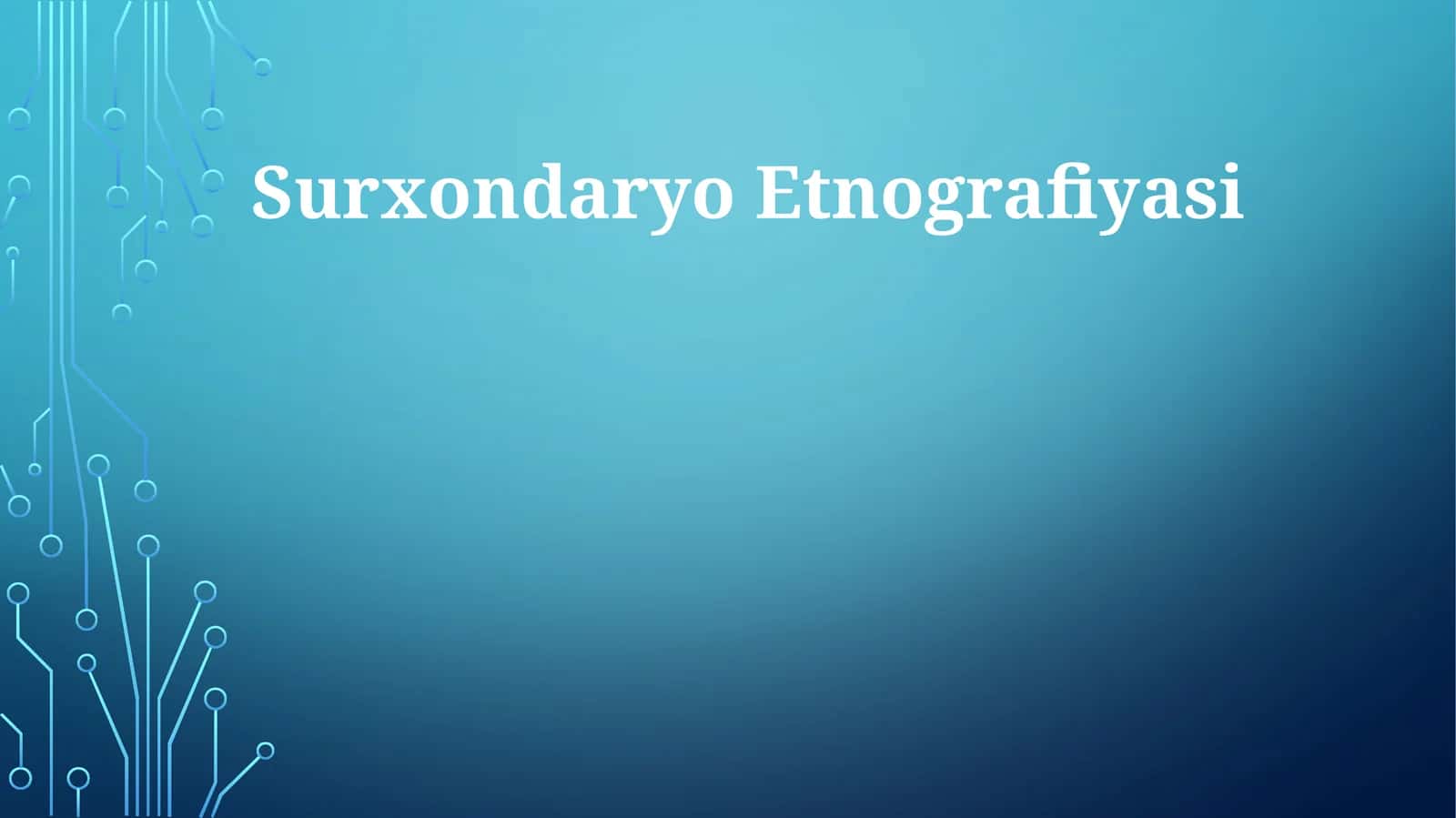 Surxondaryo Etnografiyasi