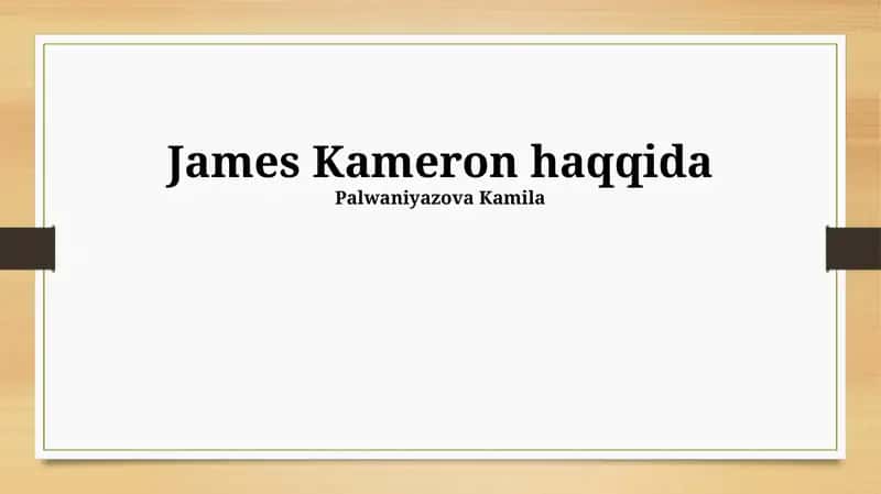James Kameron haqqida