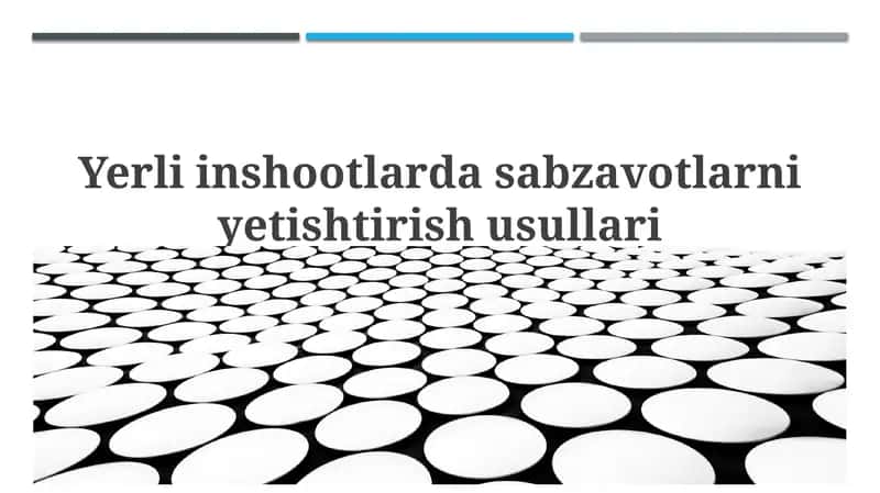 Issiqxona sabzavotchiligining asosiy usullari