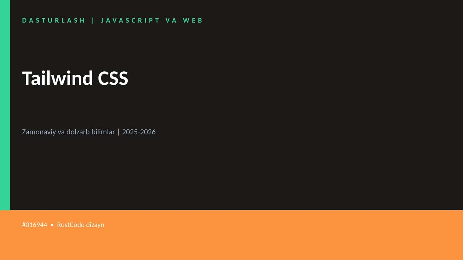 DASTURLASH | JAVASCRIPT VA WEB