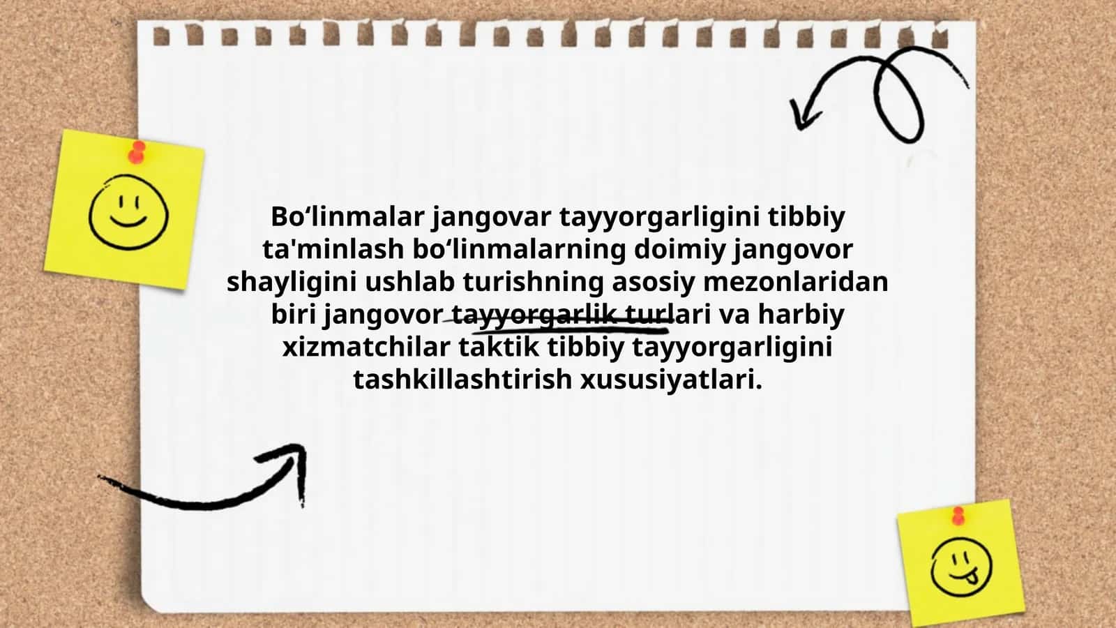 Boʻlinmalar jangovar tayyorgarligini tibbiy ta'minlash