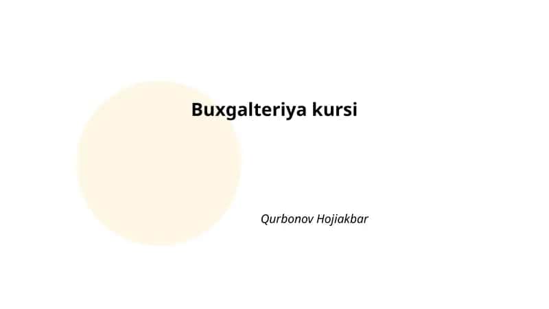 Buxgalteriya kursi