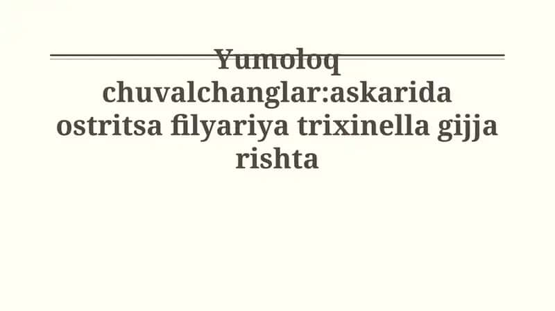 Yumaloq chuvalchanglar