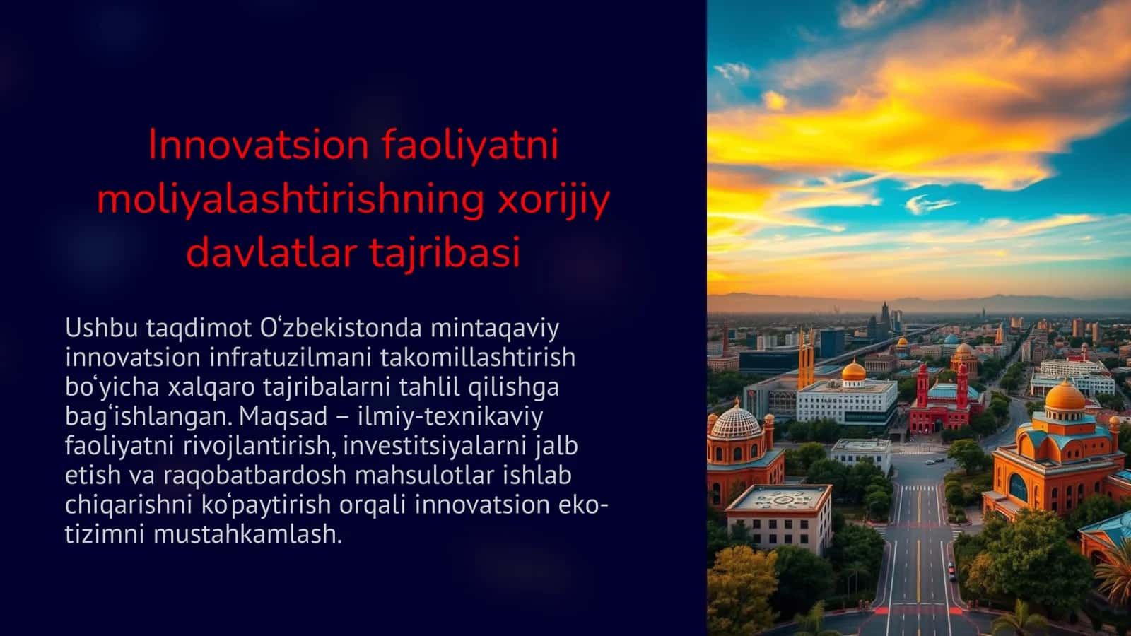 Innovatsion faoliyatni moliyalashtirishning xorijiy davlatlar tajribasi