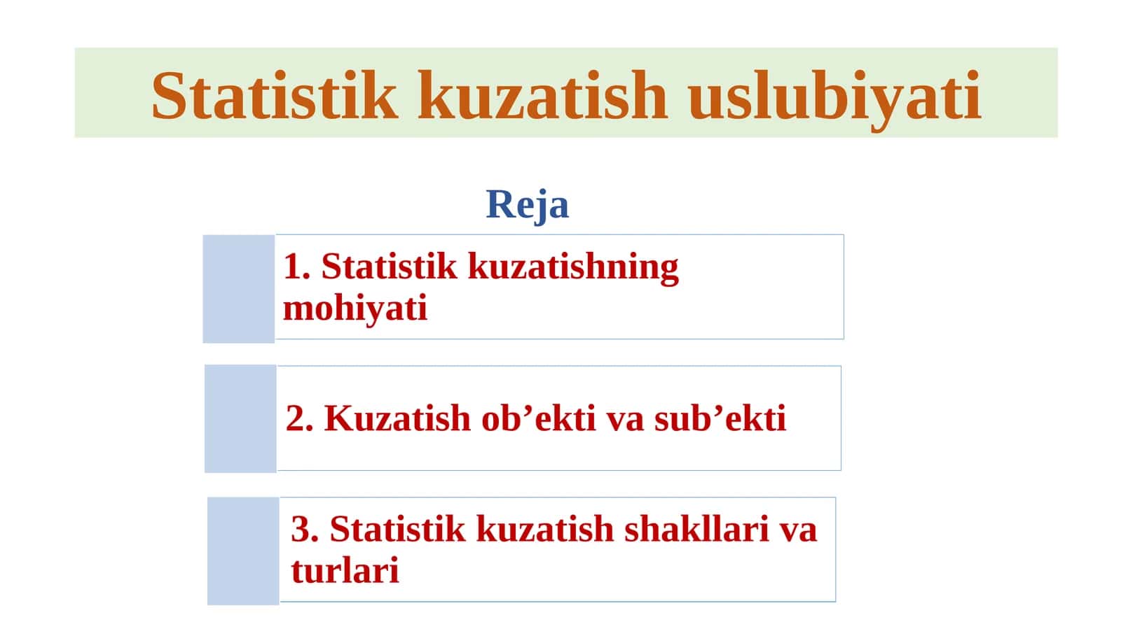 Statistik kuzatish uslubiyati