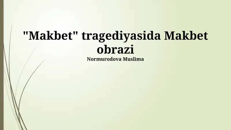 Makbet Tragediyasi