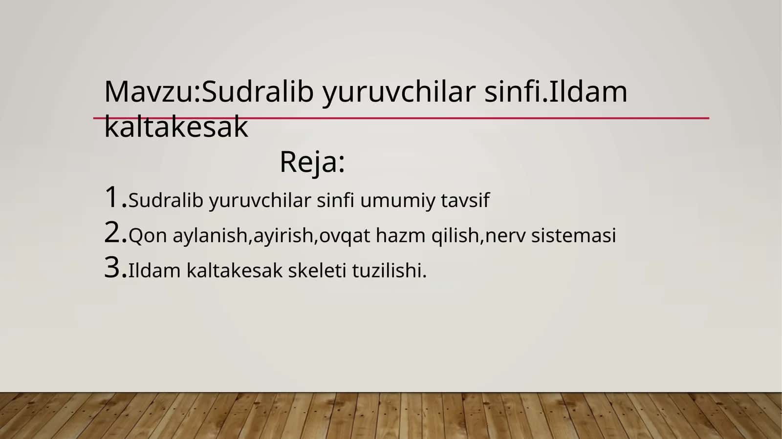 Sudralib yuruvchilar sinfi.Ildam kaltakesak