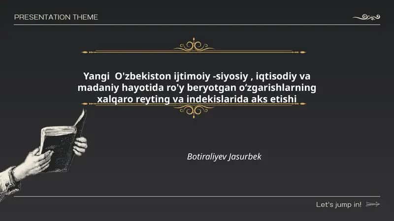 Yangi O'zbekiston ijtimoiy -siyosiy, iqtisodiy va madaniy hayotida ro'y beryotgan o‘zgarishlarning xalqaro reyting va indekislarida aks etishi