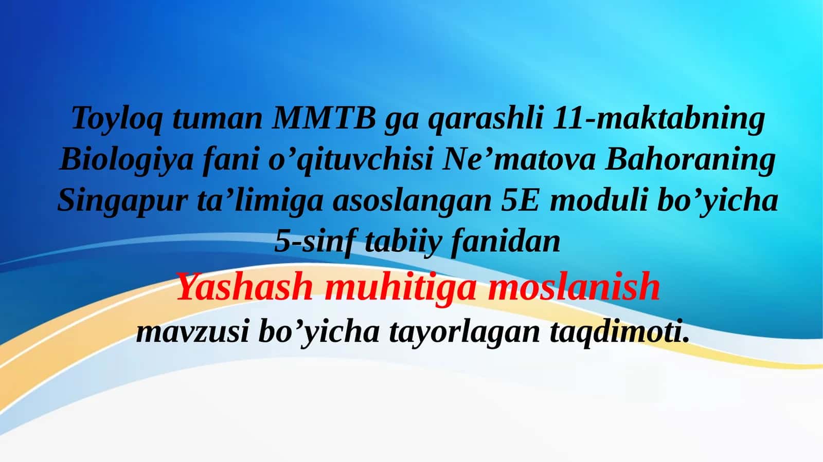 Ne’matova Bahor