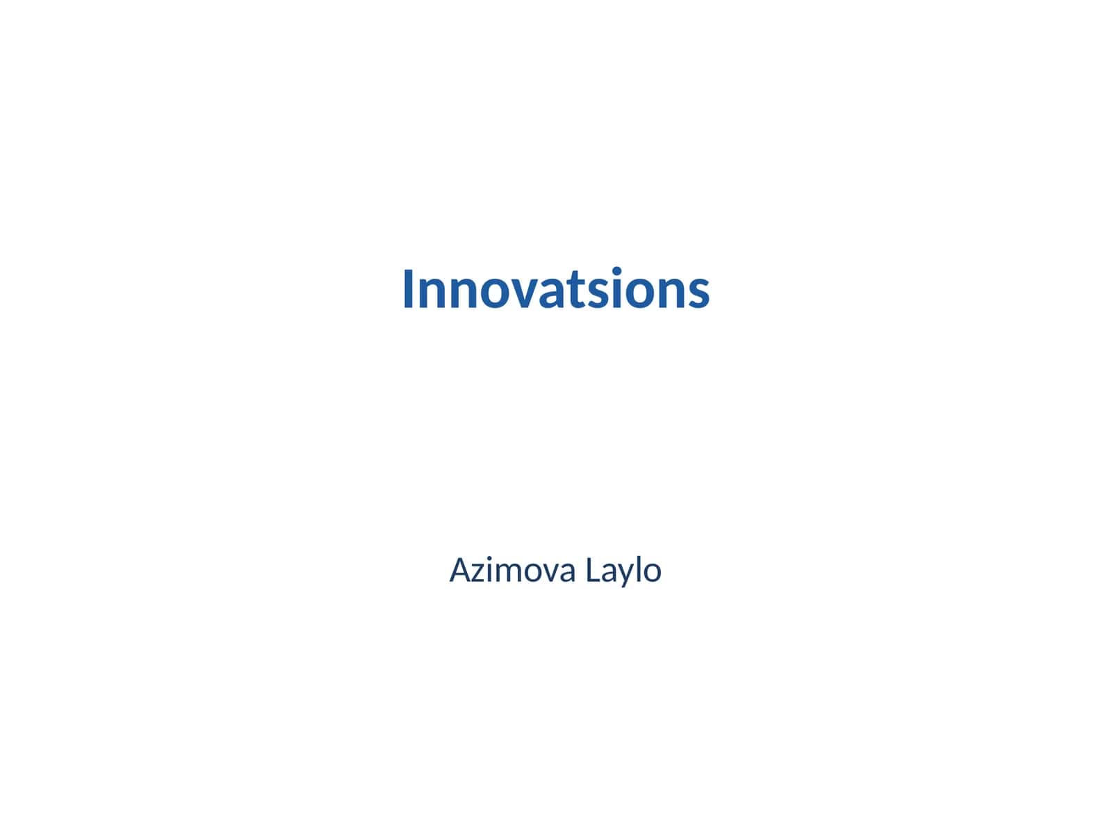 Innovatsiyalar