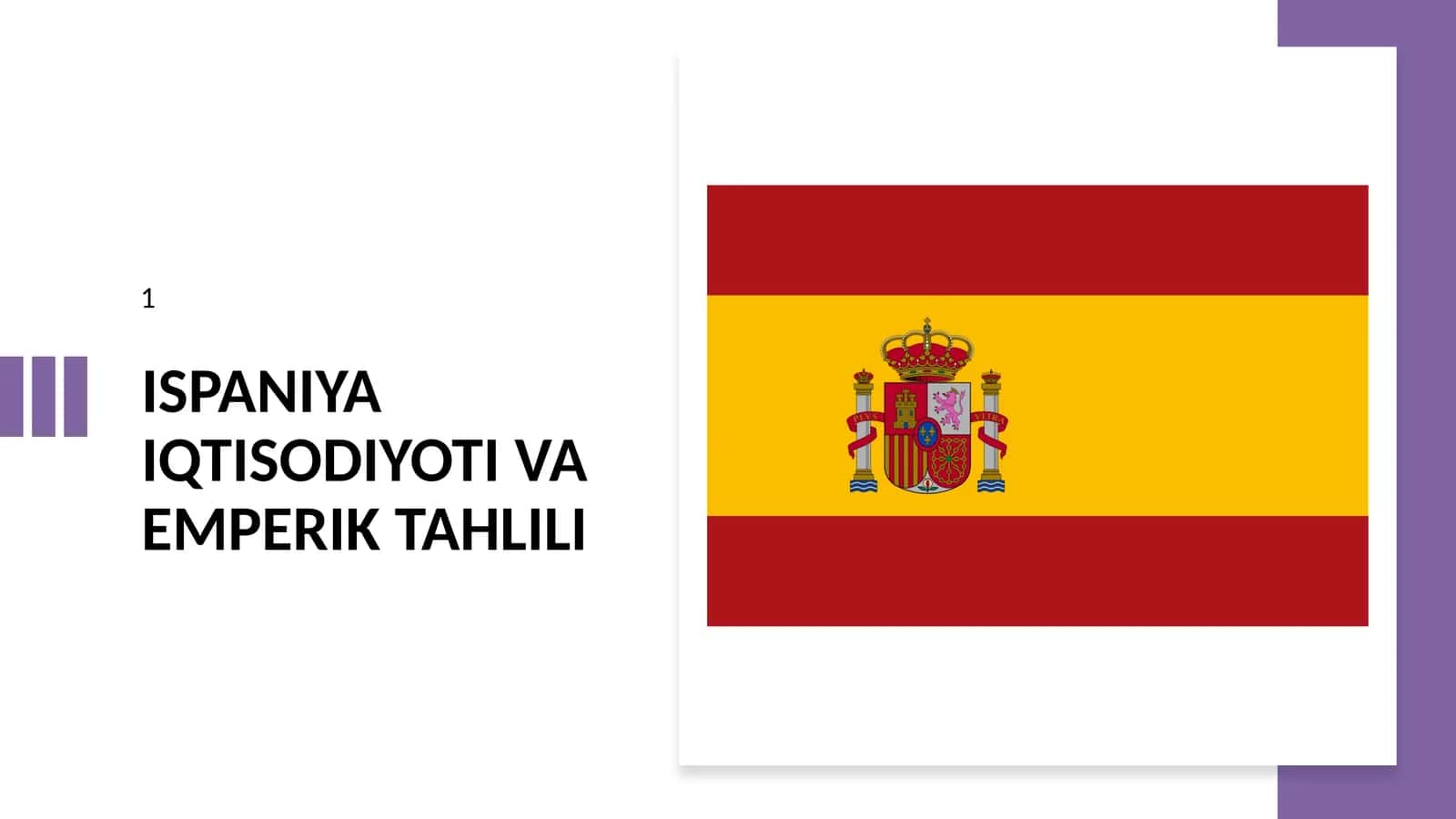 Ispaniya iqtisodiyoti va emperik tahlili