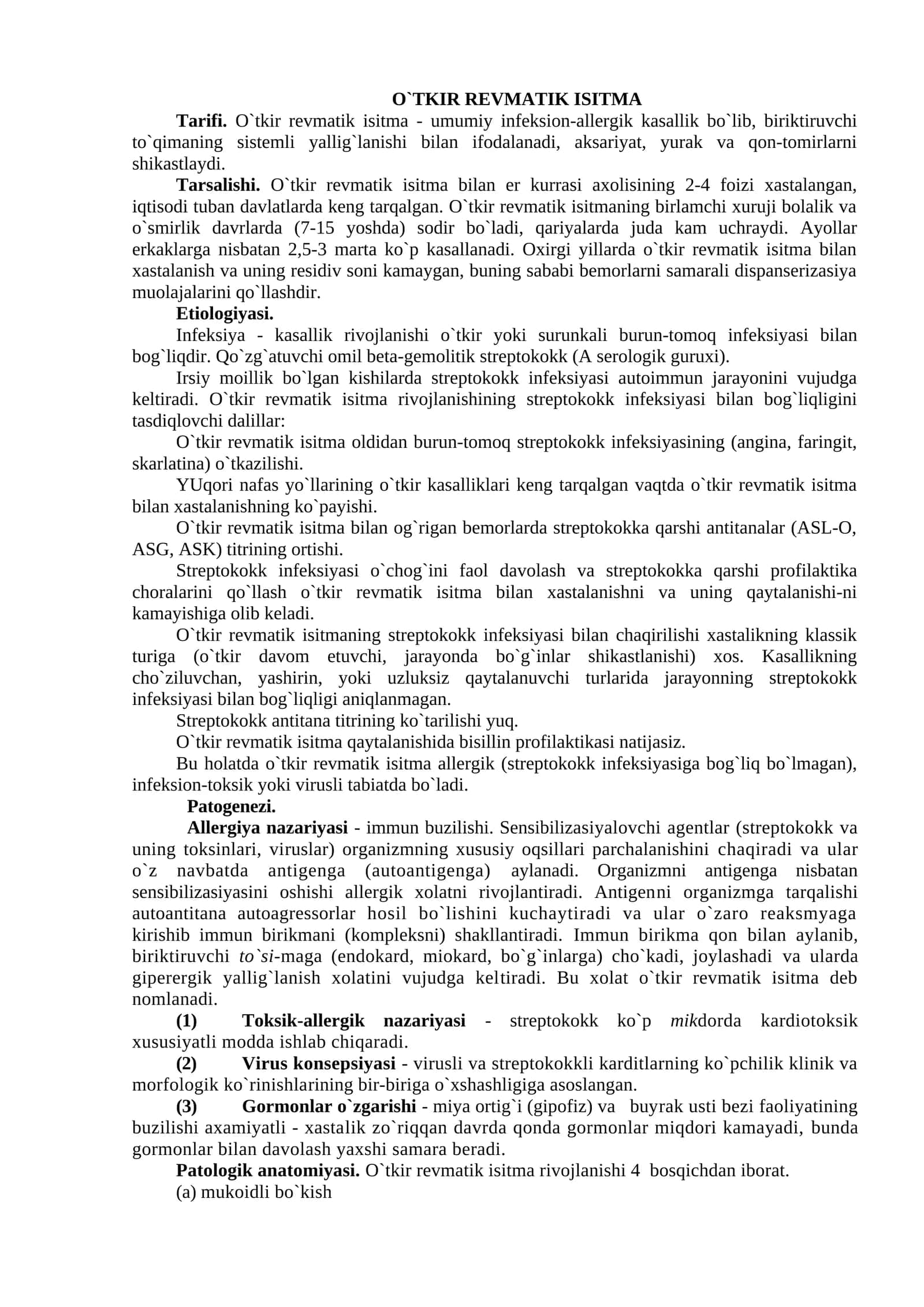 O`TKIR REVMATIK ISITMA