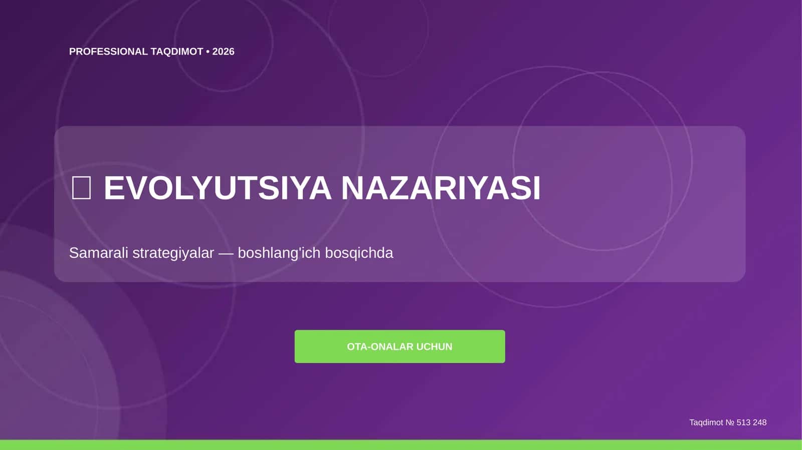 EVOLYUTSIYA NAZARIYASI