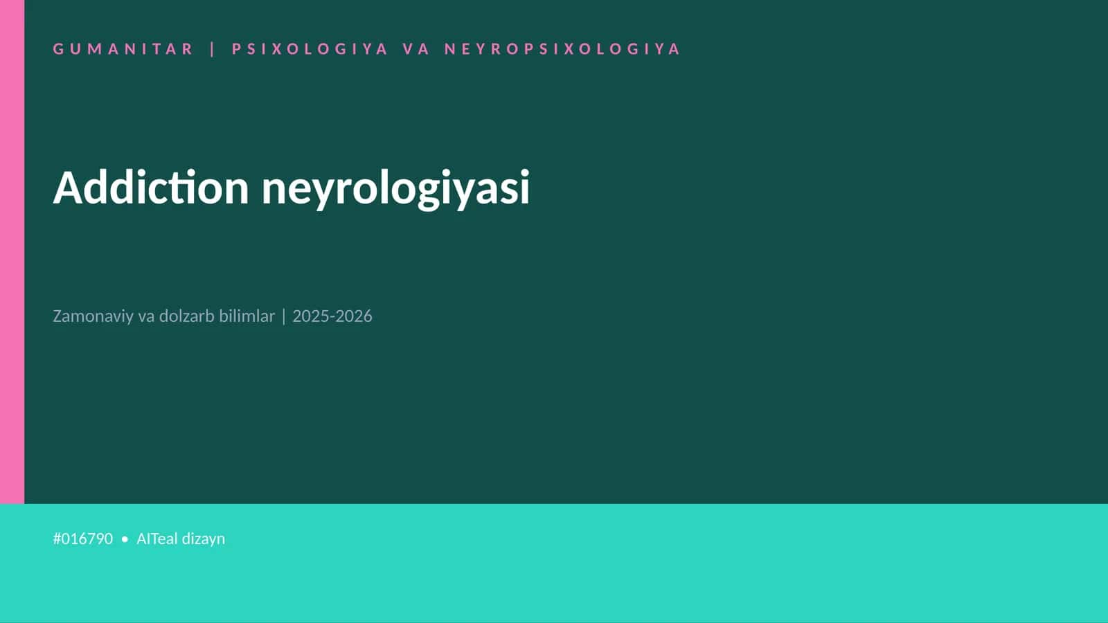 Addiction neyrologiyasi
