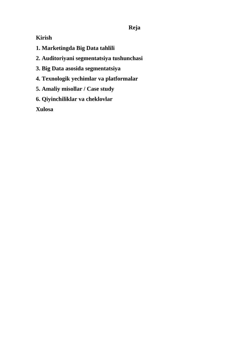 Marketingda Big Data tahlili