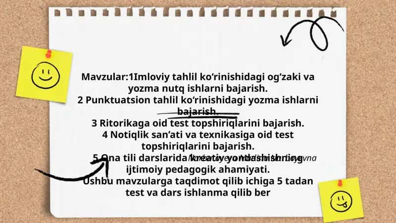 Ona tili darslarida kreativ yondashish