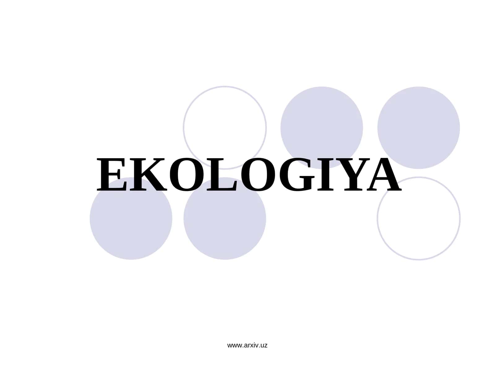 EKOLOGIYA