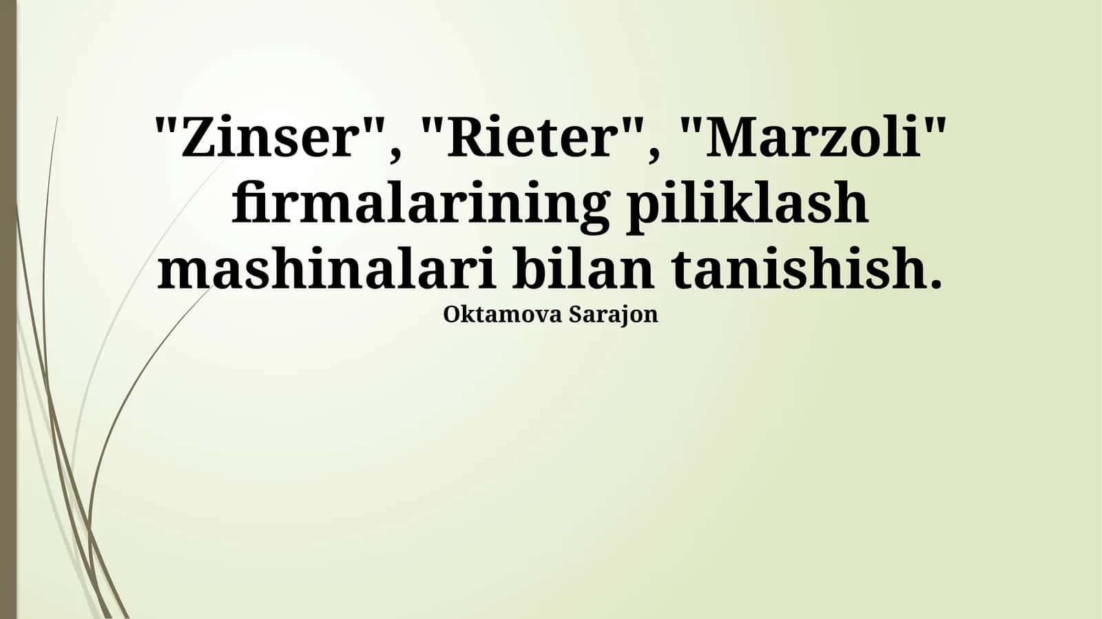 Marzoli Ring Spinning mashinalari