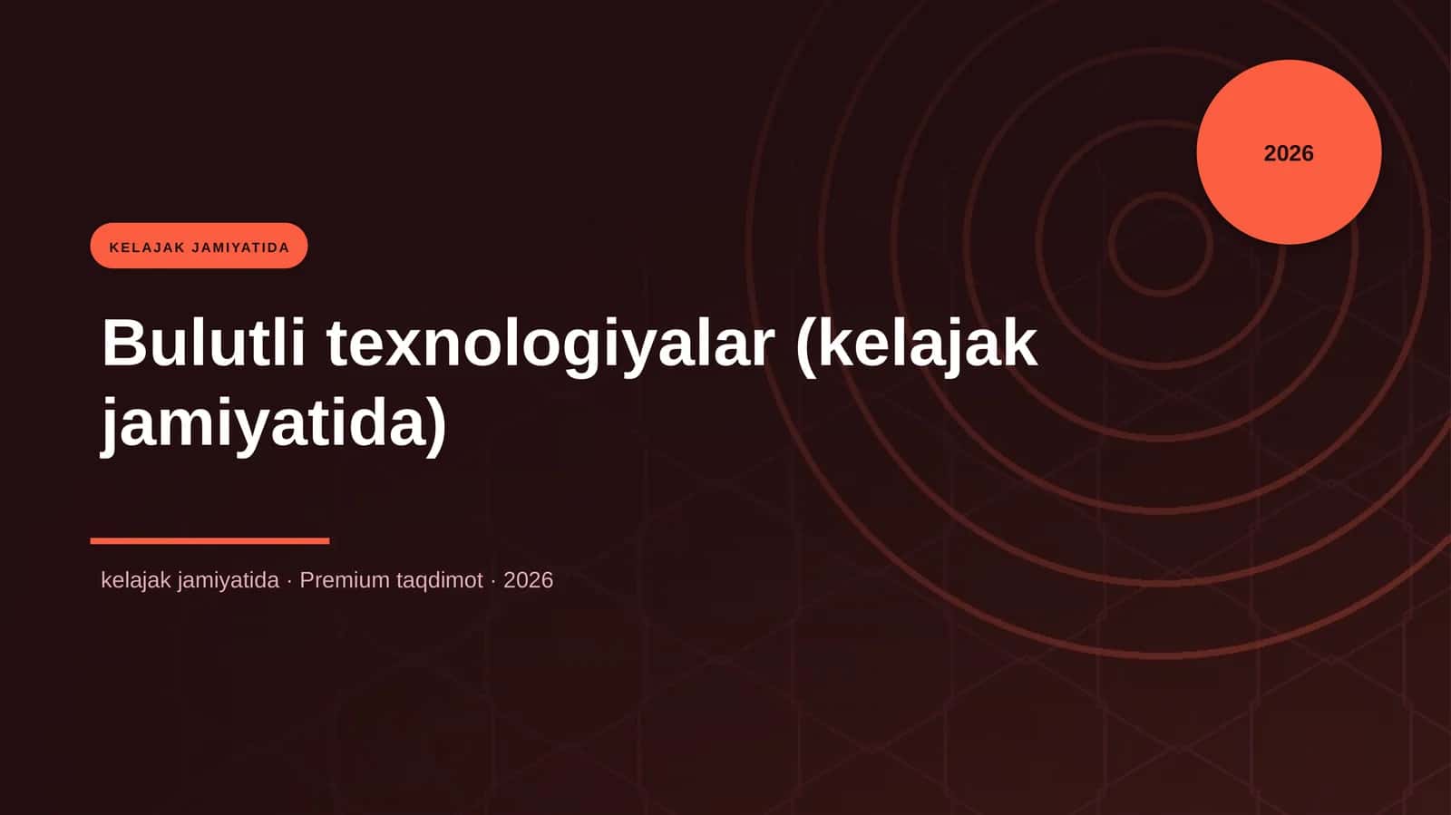 Bulutli texnologiyalar (kelajak jamiyatida)