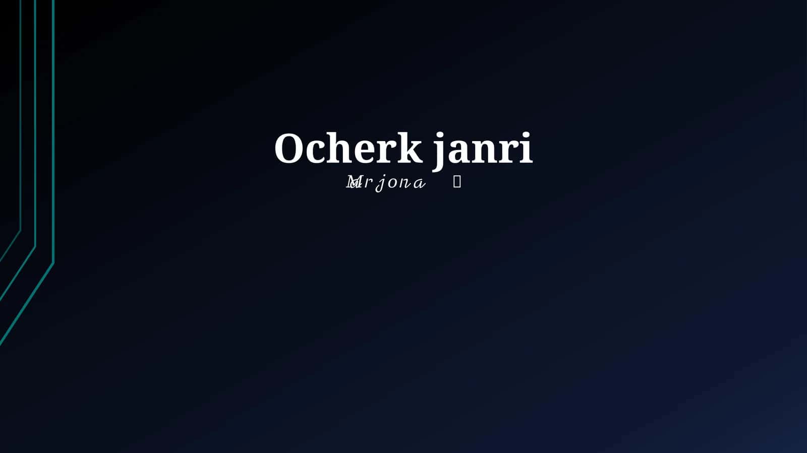 Ocherk janri