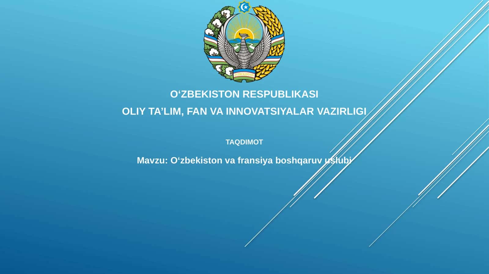O'zbekiston va Fransiya boshqaruv uslublari