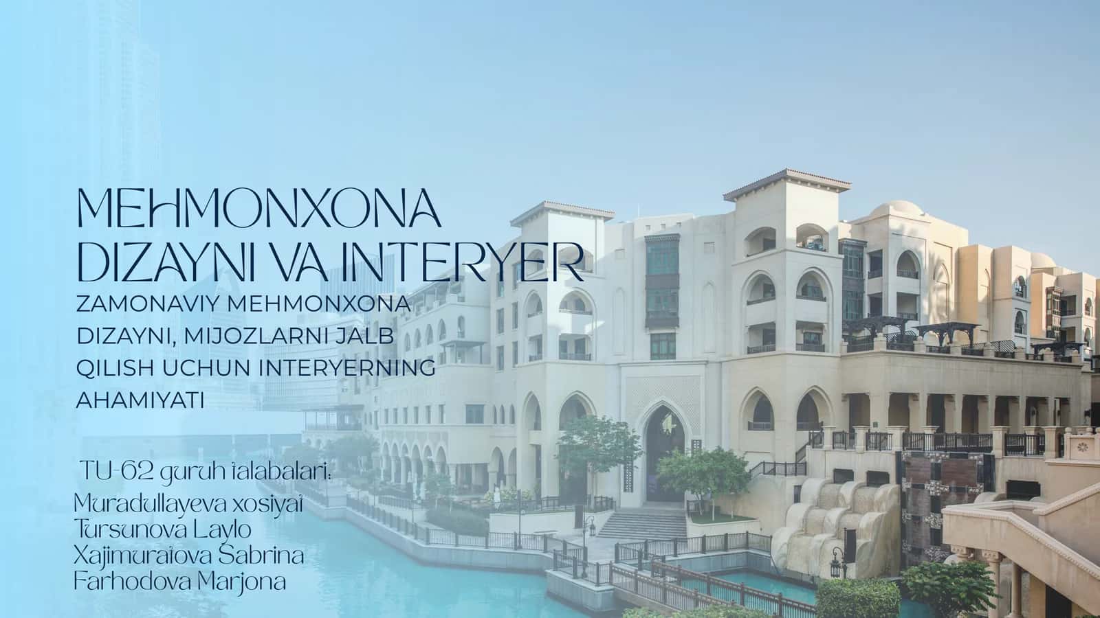 MEHMONXONA DIZAYNI VA INTERYER