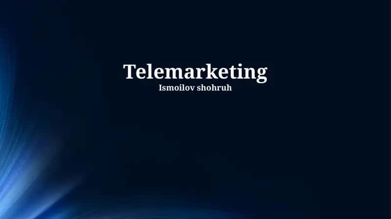 Telemarketing
