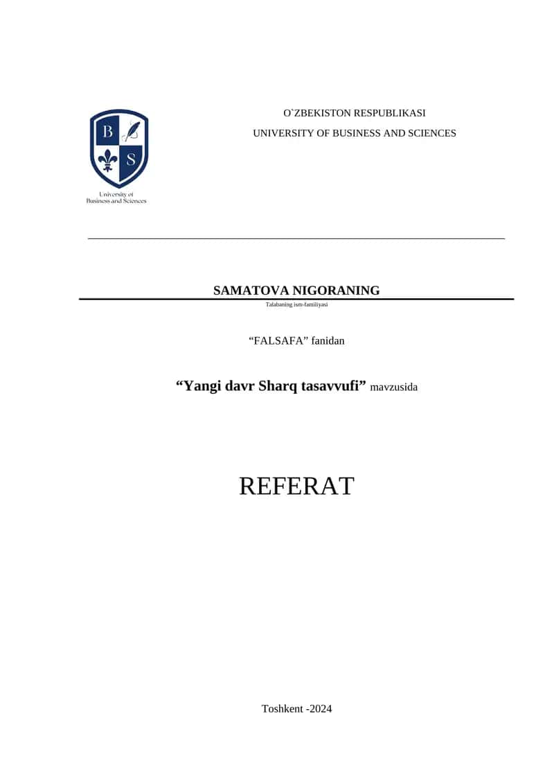 Yangi davr Sharq tasavvufi