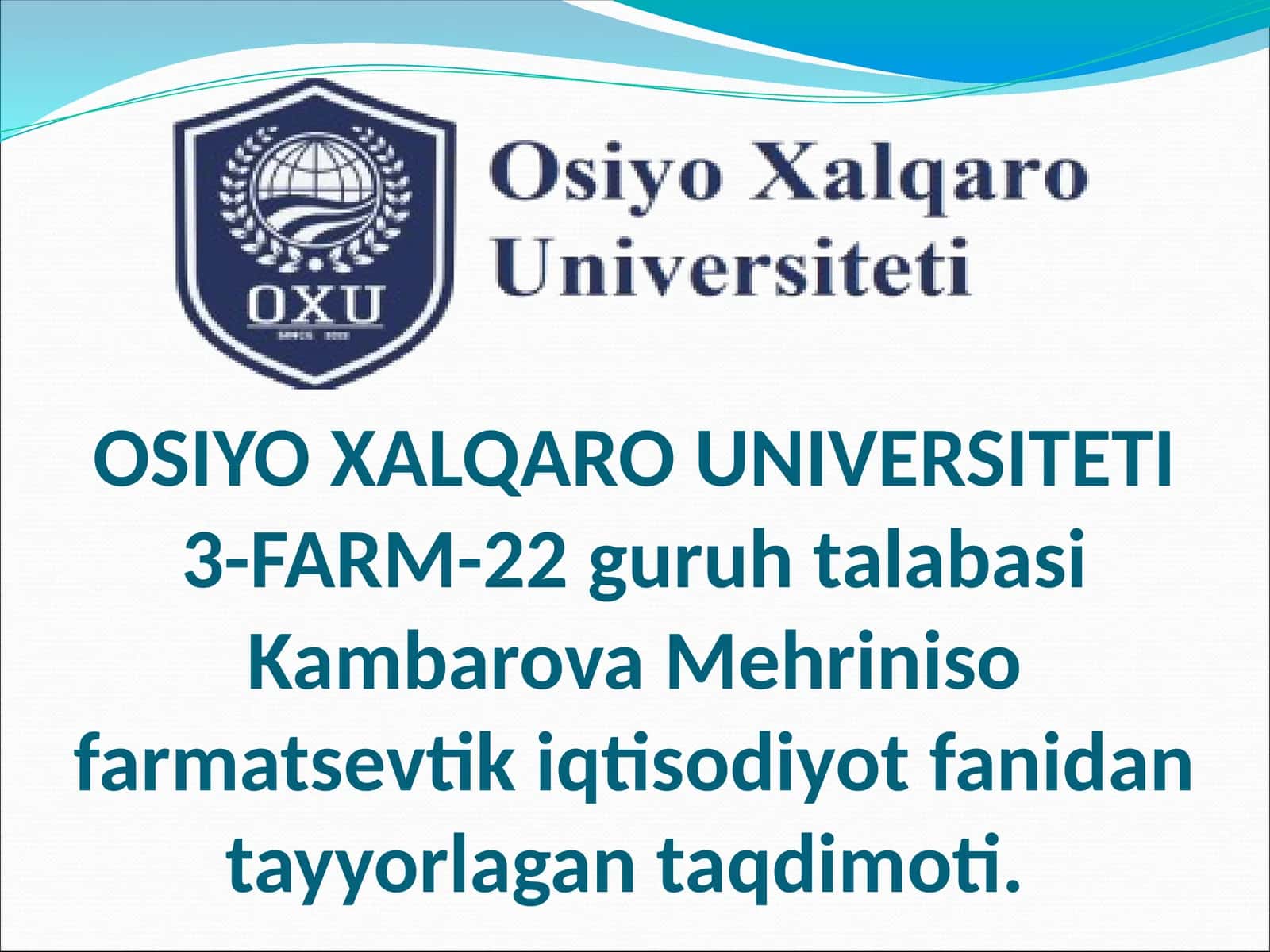 Mavzu: Dorixona tashkilotlarning faolyatini rejalashtirish