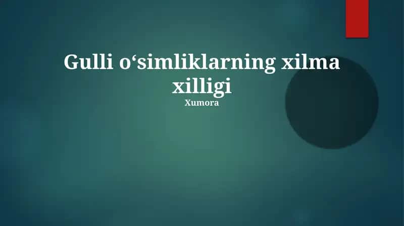 Gulli oʻsimliklarning xilma xilligi