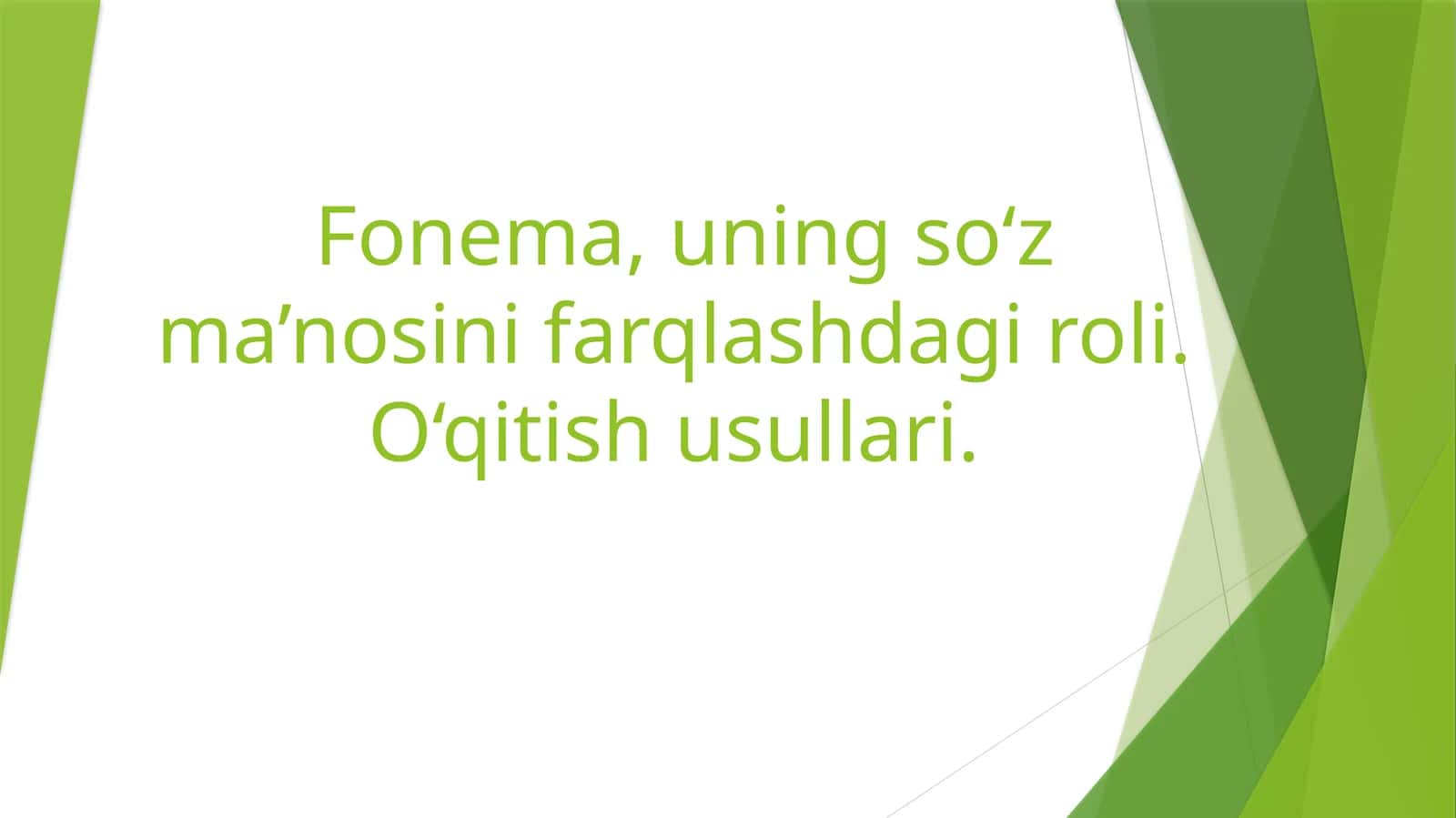 TOVUSH VA FONEMA