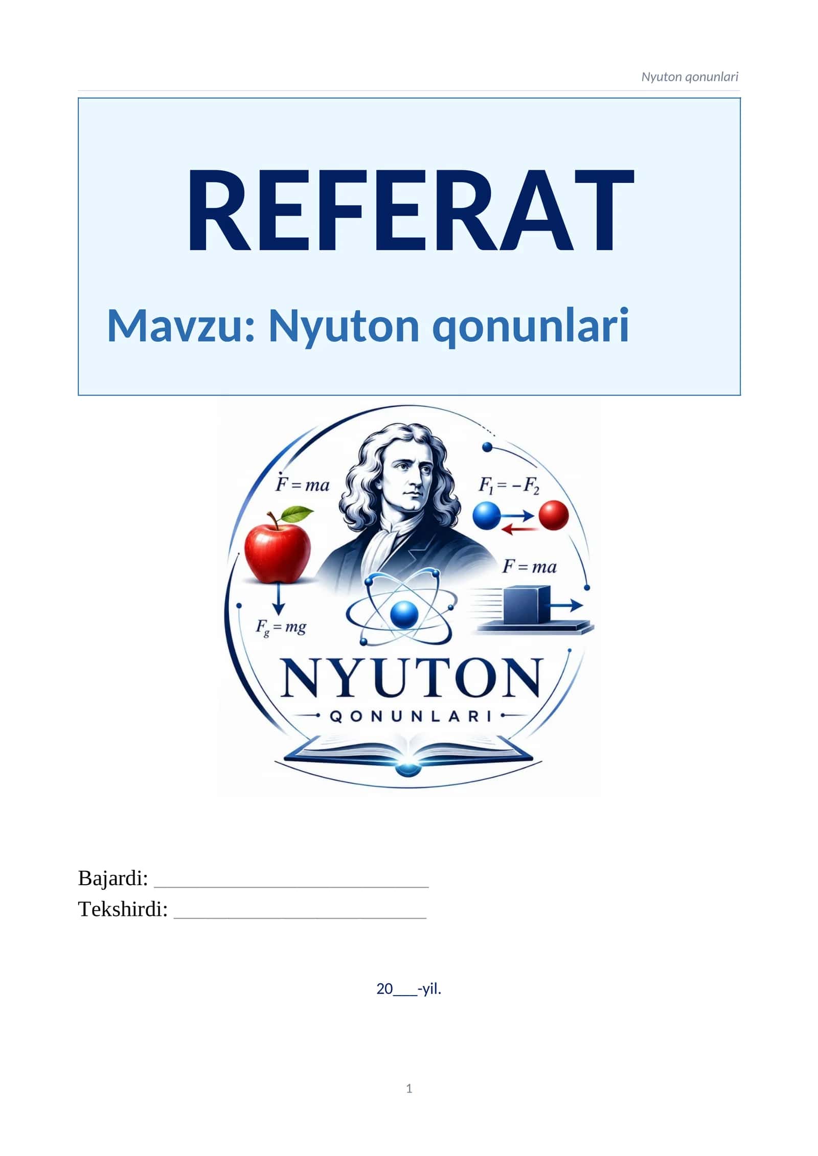 Nyuton qonunlari