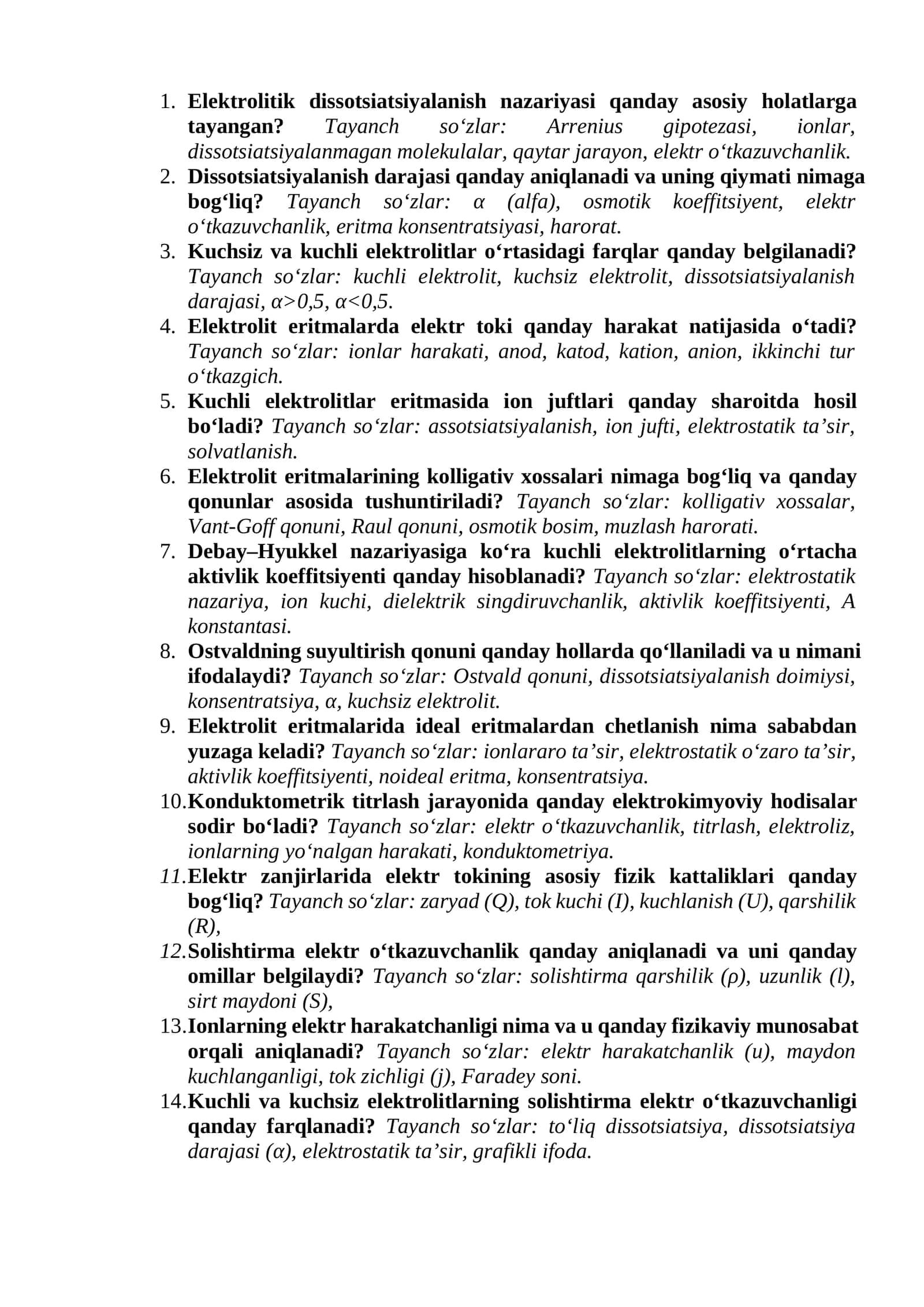 Elektrolitik dissotsiatsiyalanish nazariyasi