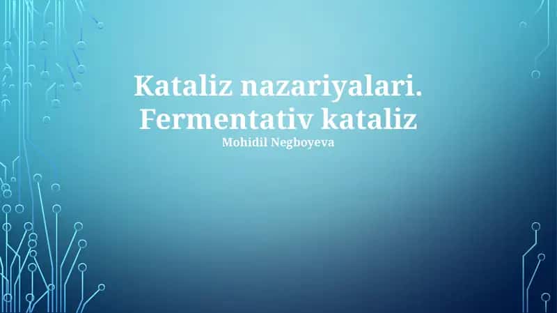 Fermentativ kataliz