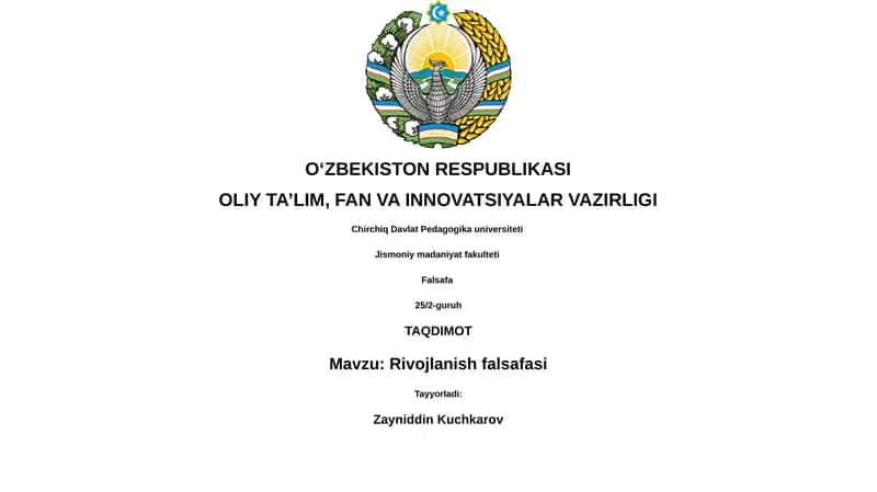 Rivojlanish falsafasi