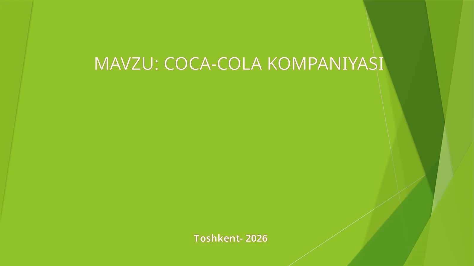 COCA-COLA KOMPANIYASI