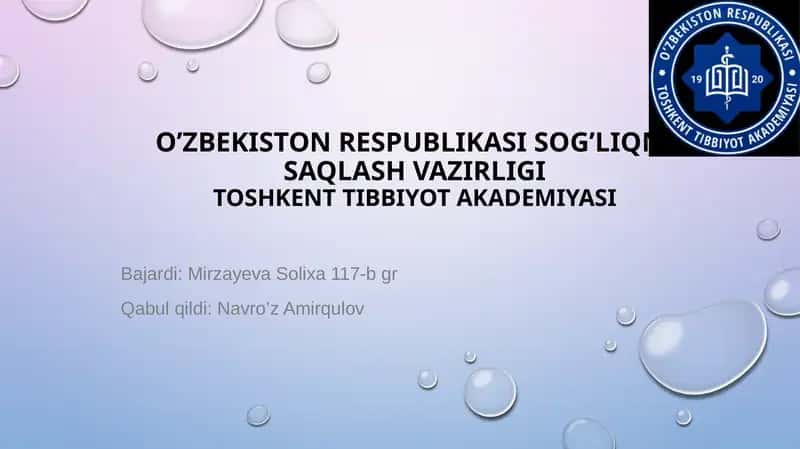 Qon tomir endoteliysi funksiyasi. Gistalogiya