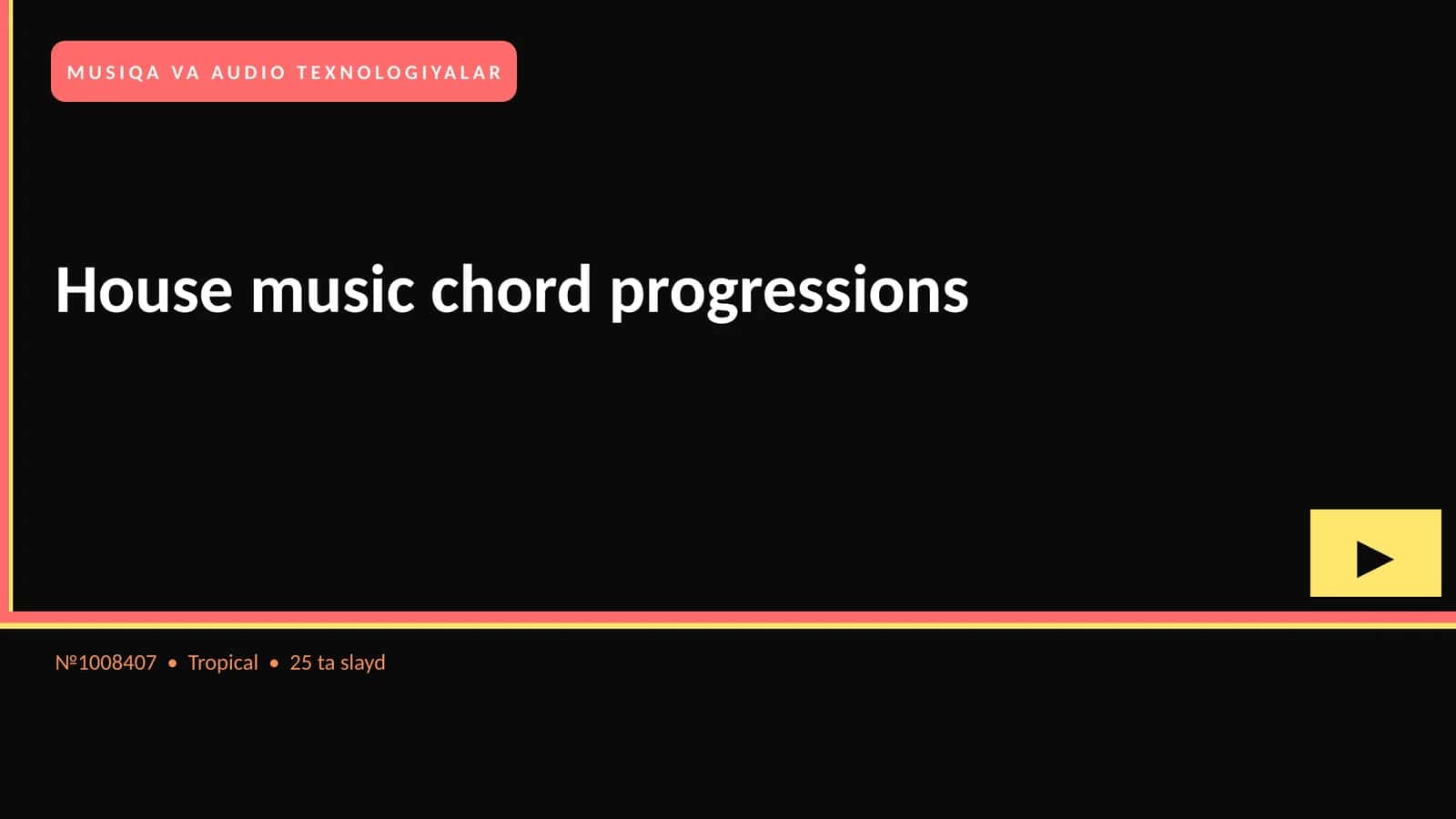 House music chord progressions