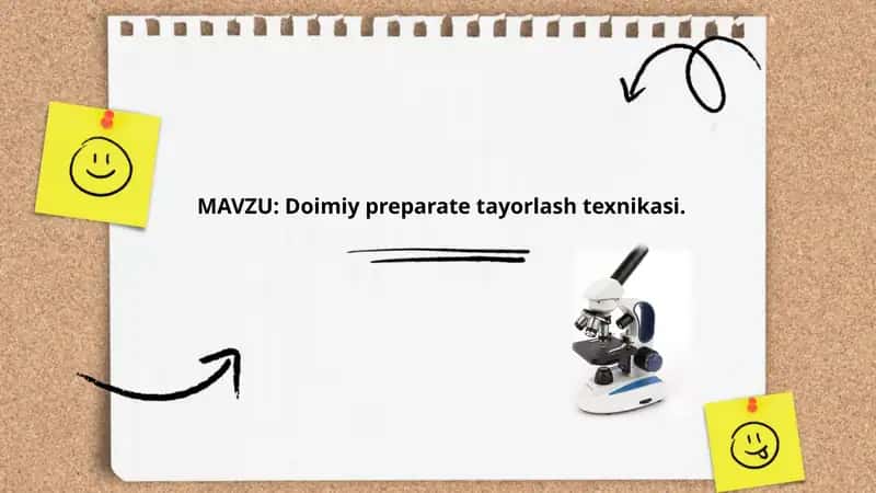 Doimiy preparate tayorlash texnikasi.