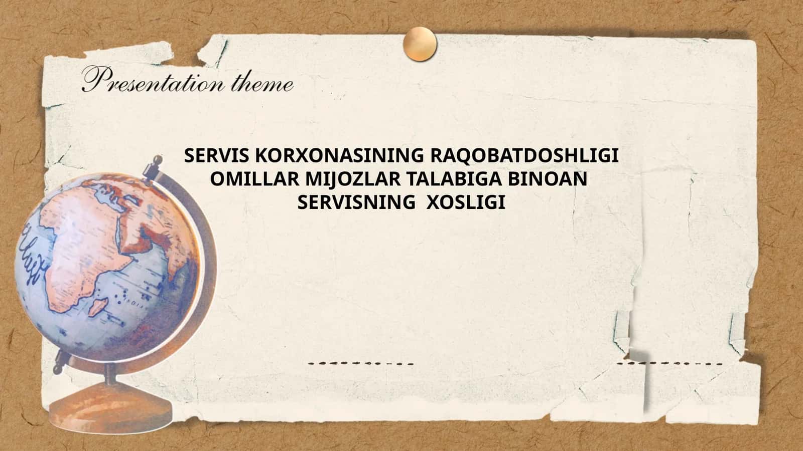 Servis korxonasining raqobatdoshlik omillari