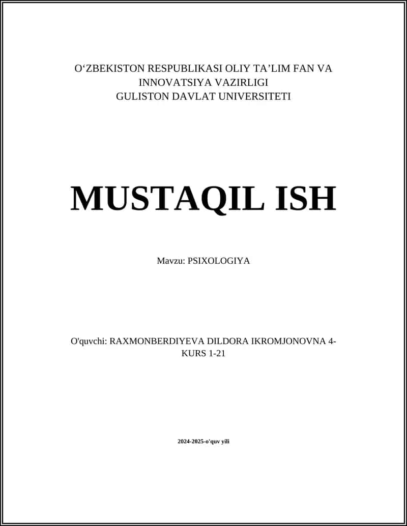 Rivojlanish psixologiyasi