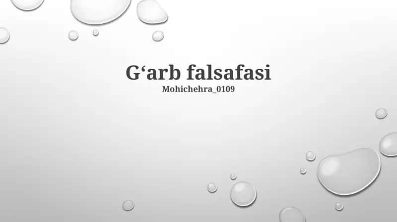 G‘arb falsafasi