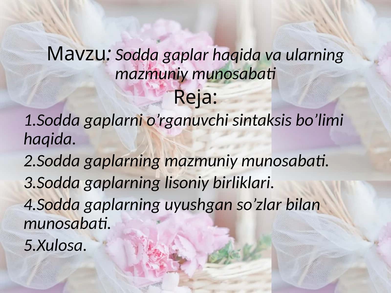 Soddagaplar haqida vaularning mazmuniy munosabati