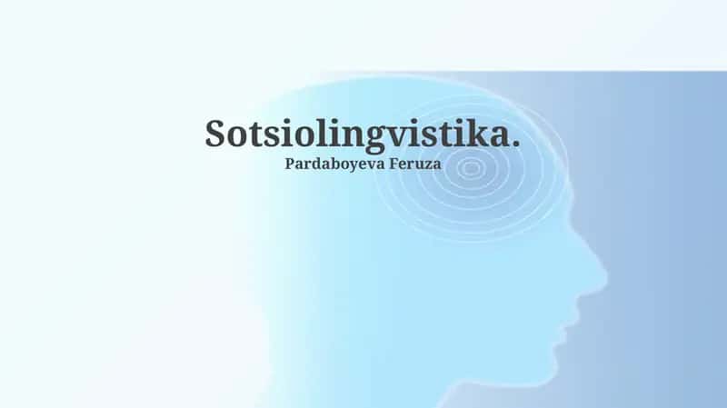 Sotsiolingvistika